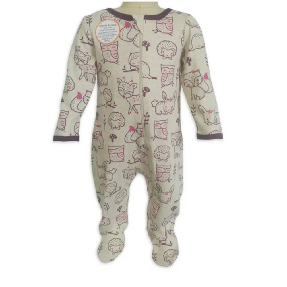 Wonder Nation Baby Girls' Woodland Sleep N Play - 0-3 Months